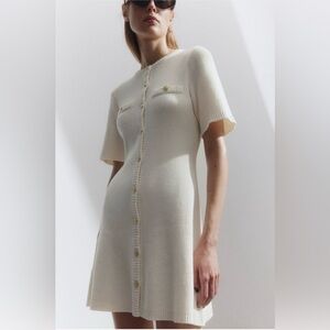 H&M Rib-knit Button-front Dress
